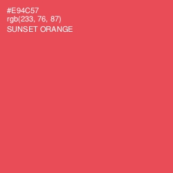 #E94C57 - Sunset Orange Color Image